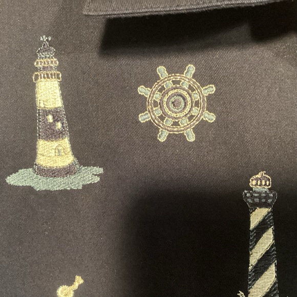 Bob Worth Embroidered Lighthouse Jacket full zip women’s size XL Petite - Picture 3 of 9